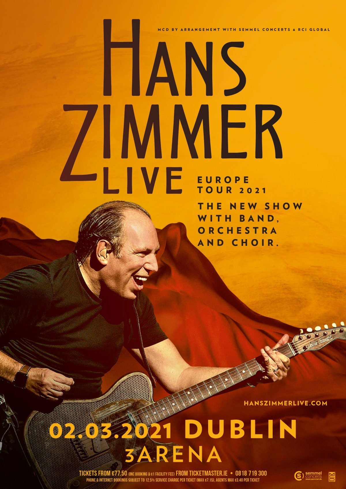 HANS ZIMMER Returns To 3Arena, Dublin On 2nd March 2021 With A Major